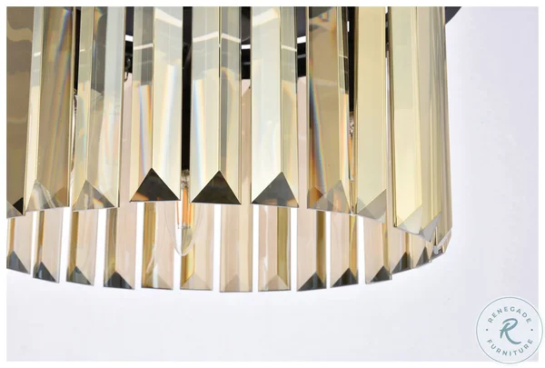 Elegant 1238D16MB-GT/RC Sydney 3 Light Matte Black Pendant