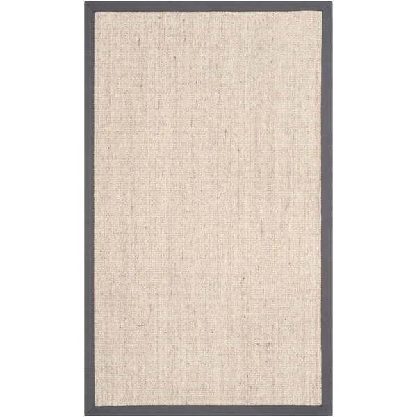 Safavieh NF441B Marble - Grey Natural Fiber 6& x 6& Square Area Rug