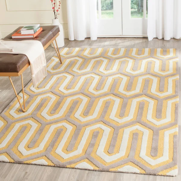 Safavieh Cambridge CAM351Q Gold - Grey 4& x 6& Area Rug