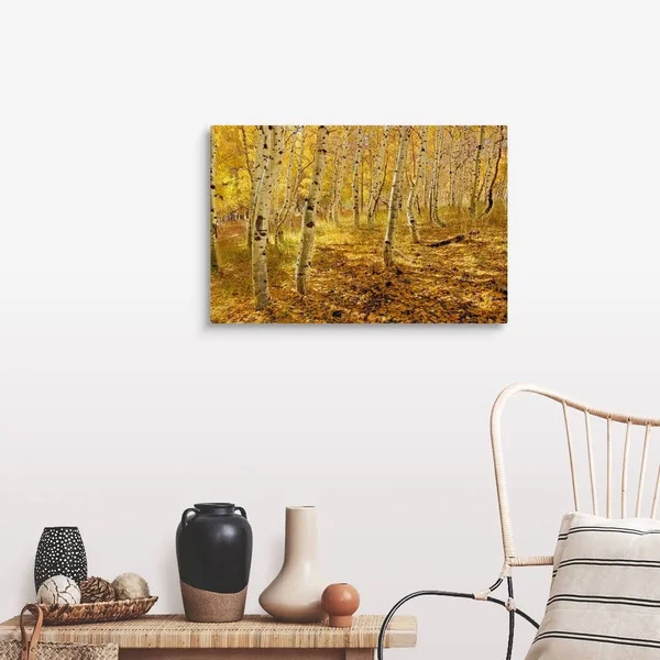 Yellow Aspen Trees in The Fall in The Sierra Mountains of California, Canvas Wall Art, 30x20, Great Big Canvas