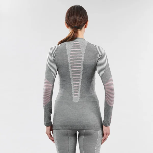 Wedze Women's X-Warm 900, Ski Base Layer Top in Carbon Gray, Size L/XL