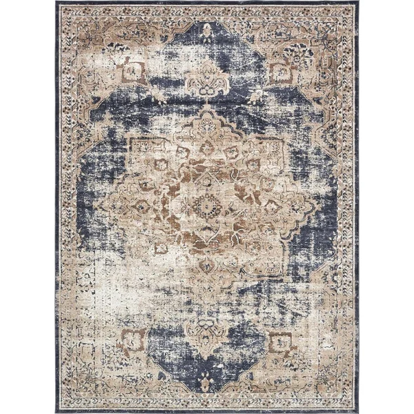 Unique Loom Roosevelt Chateau Area Rug (4& 0 x 6& 0 - Beige/Light Blue)
