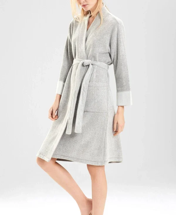 Nirvana Brushed Terry Robe, Women's, Pink, N Natori