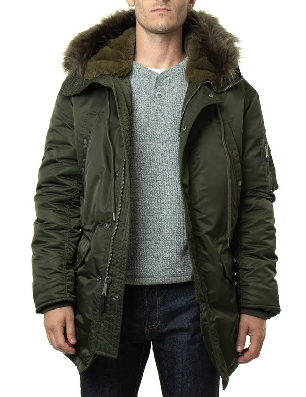 Schott NYC 9838 Men's N3B Parka - Olive Size 4XL