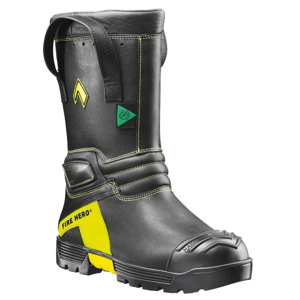HAIX Fire Hero Xtreme Fire Fighting Boot, Black, Size 6.5 Medium, Smooth Leather, Puncture-Resistant