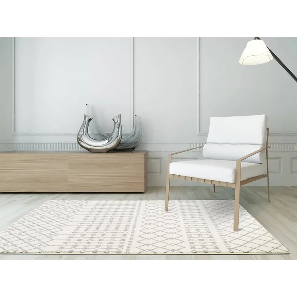 L&Baiet Hannah White Boho 5& x 7& Rug
