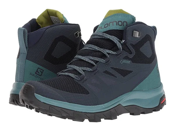Salomon Women's Outline Mid GTX (10.5 Navy Blazer/Hydro/Guacamole)