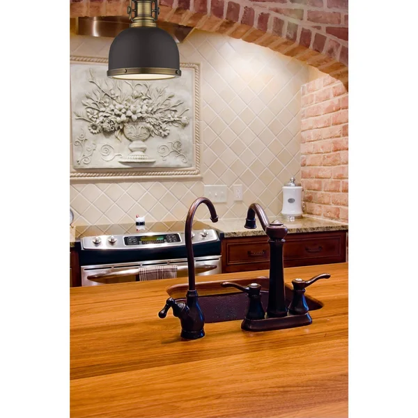 Z-Lite 725MP-HBR Melange 1 Light Mini Pendant in Heritage Brass