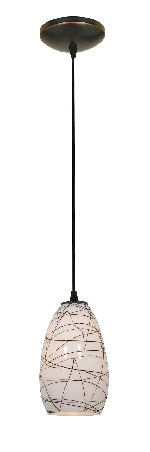 Access Lighting Champagne 1-Light Pendant - Oil Rubbed Bronze - 28012-2C-ORB/WHST