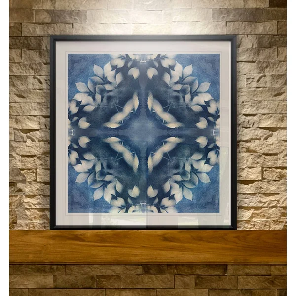 Navy Nature II -Framed Giclee Print - 34x34