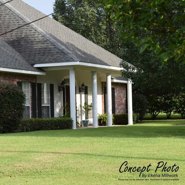 AFCO 8& x 5-1/2x22 Endura-Aluminum Craftsman Style Column - Square Shaft (Load-Bearing 20, 000 lbs), Non-Tapered, Textured White