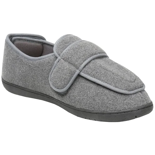 Men's Foamtreads Extra-depth Wool Slippers - for Sensitive Swollen Feet - Gray