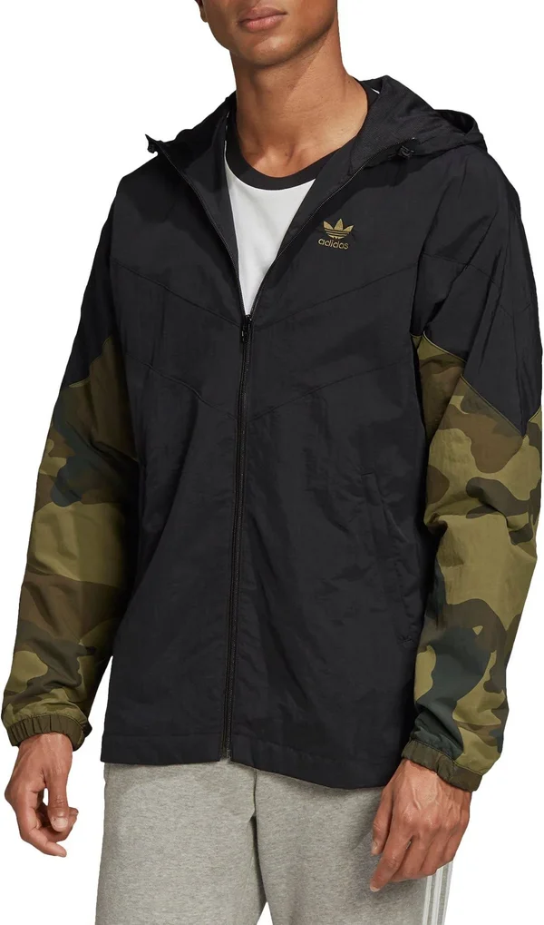 Adidas Men's Originals Camo Windbreaker - Black