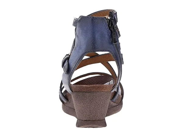 Miz Mooz Shay Women's Wedge Sandal Navy Size 38