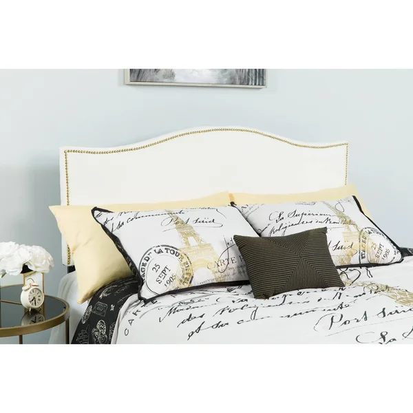Flash Furniture Lexington Fabric Panel Headboard - White, King