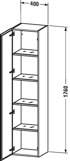 Duravit - L-Cube Tall Cabinet, 1 Door - LC1180R5151