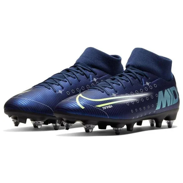 Nike Mercurial Superfly Academy DF Sg Soccer Cleats, Size 10 (45), BlueVoid/Silver