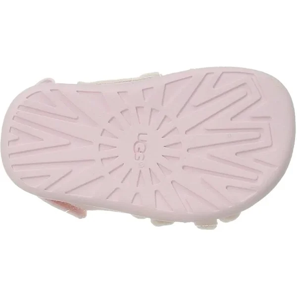 Ugg Baby Allairey Sparkles Pink Leather Flat Sandals