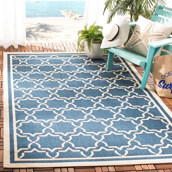 Safavieh Courtyard CY6916-248 4&0x22 x 5&7x22 Red, Bone Area Rug