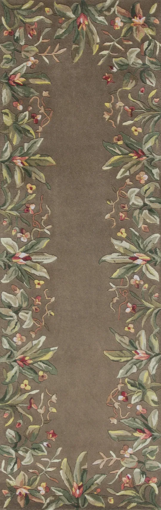 Kas Emerald 9000 Tropical Border 2' x 3' Taupe Rug