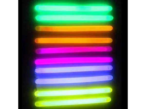 100 6 inch Glowsticks Light Stick W Necklace String - Assorted