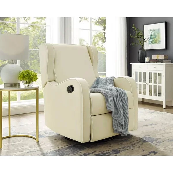 Rowe Upholstered Manual Glider Recliner Upholstery Color: Beige