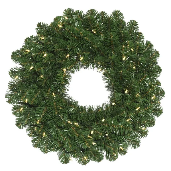 Vickerman 24x22 Oregon Fir Wreath - 35 Warm White LED Lights