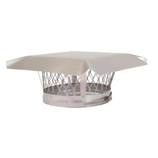 HY-C LC11 Round Stainless Steel Clamp on Single Flue Liner Chimney Cap - 11x22