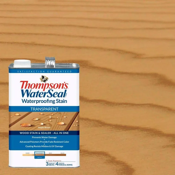 Thompson's Waterseal 1 gal. Transparent Maple Brown Waterproofing Stain Exterior Wood (4-Pack)