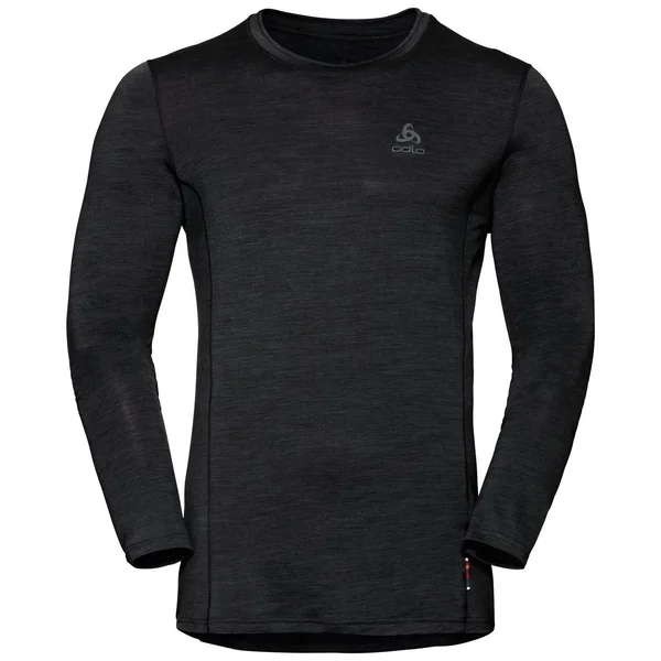 Odlo Men's Natural + Light Long-Sleeve Base Layer Top - Black, XL