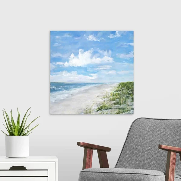 Day at The Beach Square - Canvas Wall Art, 20x20, Great Big Canvas