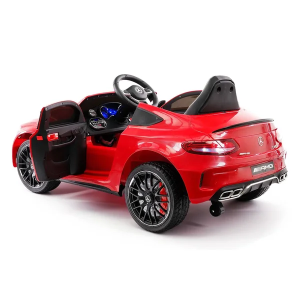 Mercedes C63S 12V Kids Ride-On Car with R/C Parental Remote, Red
