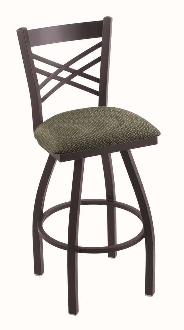 Holland Bar Stool 820 Catalina 25x22 Counter Stool - Black Wrinkle, Axis Grove SEAT, 360 Swivel