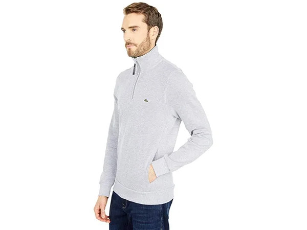 Lacoste Men's Rib Interlock 1/2 Zip Sweatshirt