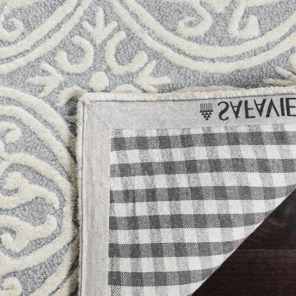 Safavieh Cambridge 123 Area Rug - Black, Ivory, 10& x 10& Square