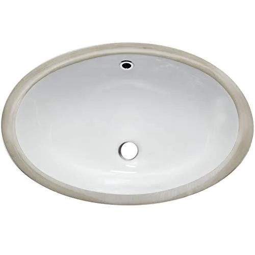 Novatto 19.5 in. Oval Undermount Porcelain Bathroom Sink in White with Overflow Drain in Oil Rubbed Bronze