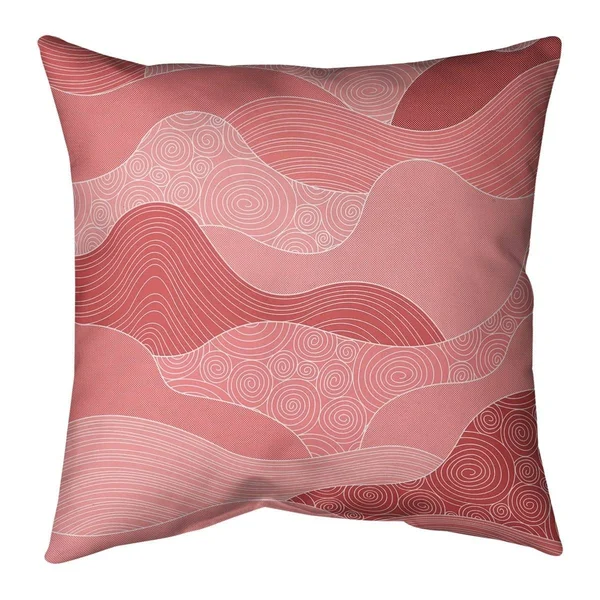 Porch & den Camellia Classic Waves Throw Pillow - 18 x 18 - Pink - Linen