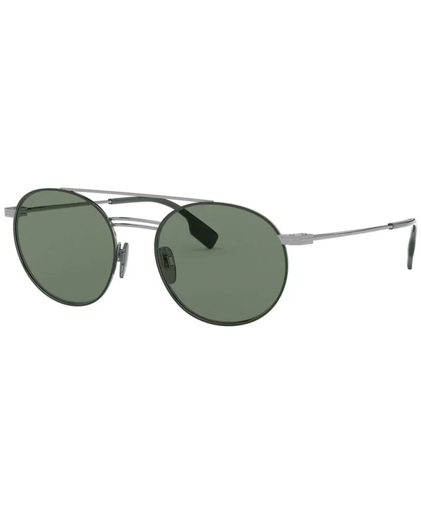 Burberry BE3109 Sunglasses - 53-19-145, 100371 Gunmetal/Matte Green