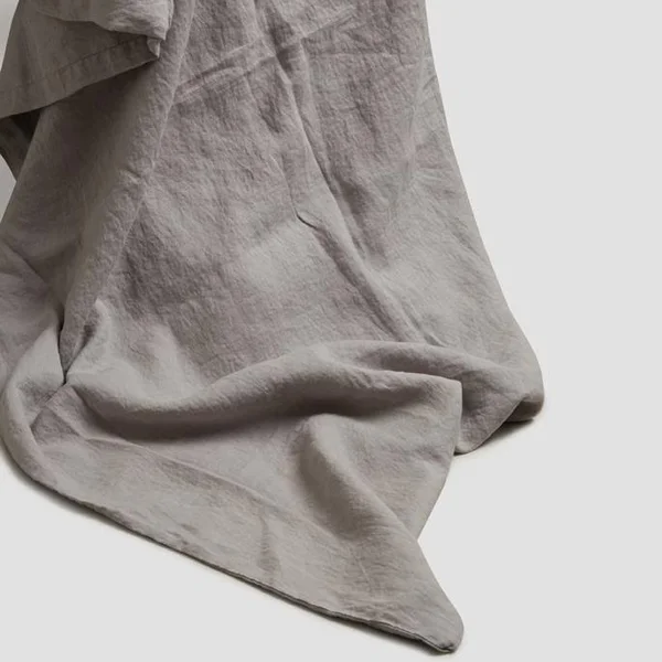 Piglet Linen Flat Sheet - Dove Grey