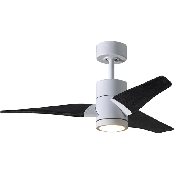 Matthews Fan Company-Super Janet 42x22 Ceiling Fan in Textured Bronze and Matte Black Blades-SJ-TB-BK-42