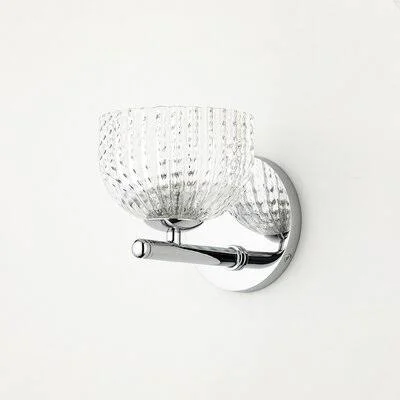 Meryl 1 - Light Dimmable Polished Chrome Armed Sconce House of Hampton