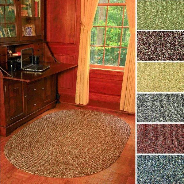 Rhody Rug Sandi Indoor/Outdoor Braided Rug - Bayleaf 10& x 13& Oval