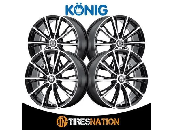 Konig Impression 53mb Wheel 16x7.5 5x4.5 (5x114.3) Gloss Black Machined 40mm