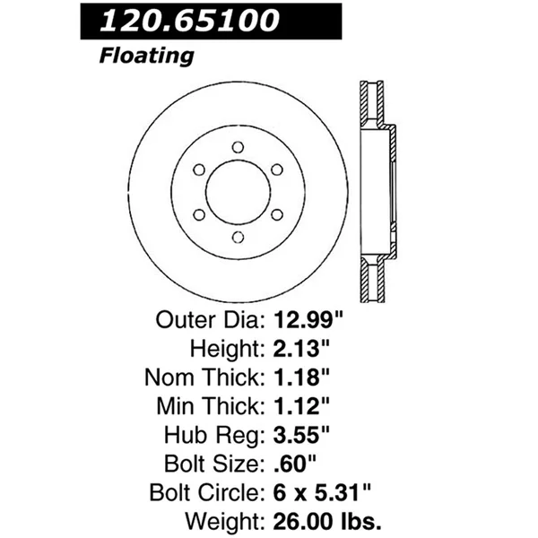 StopTech Sport Drilled/Slotted Brake Rotor - Front Left 127.65100L