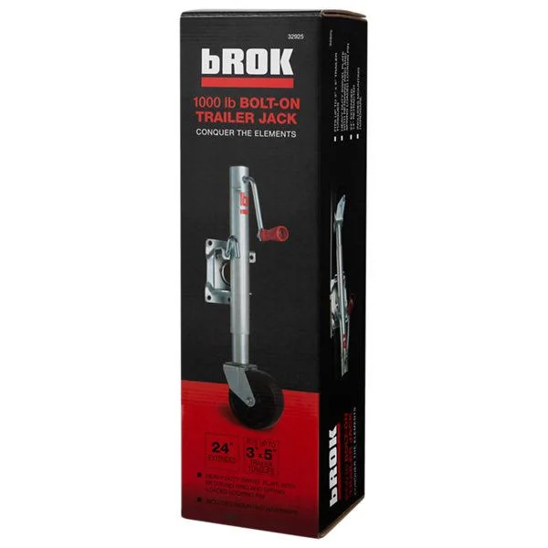 Brok 32925 1000#Marine Jack 6x22 Swivel Caster Poly Wheel w/ Zinc Plati