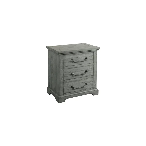 Martin Svensson Home Beach House 2 Drawer Solid Wood Nightstand - Dove Grey - 2-Drawer