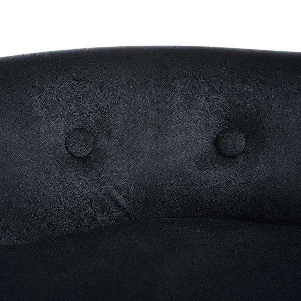 Inspired Home Velvet Vanity Stool Nailhead Trim Black