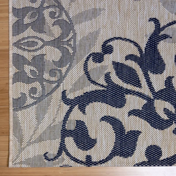 Gertmenian Paseo Emilia Indoor Outdoor Rug - Beig/Green, 8x10 ft