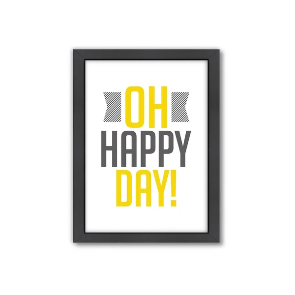 Americanflat Patricia Pino Oh Happy Day Framed Wall Art - Multi/None