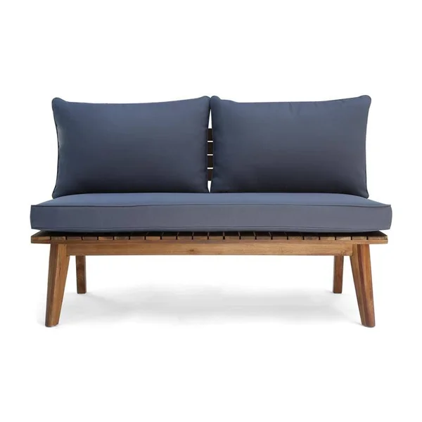 Noble House Balmoral Outdoor Loveseat Teak & Gray - 306424